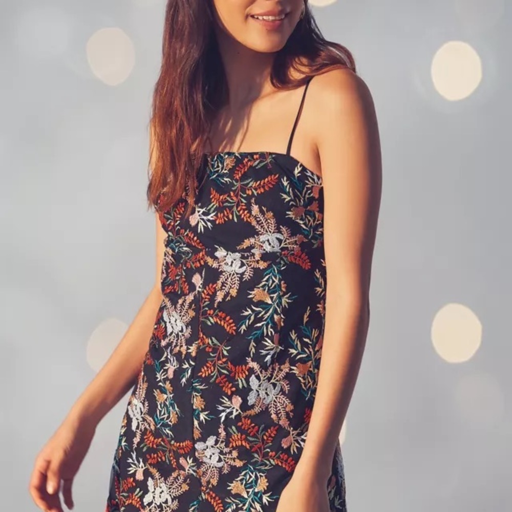 Urban Outfitters Floral Embroidered Mini Dress